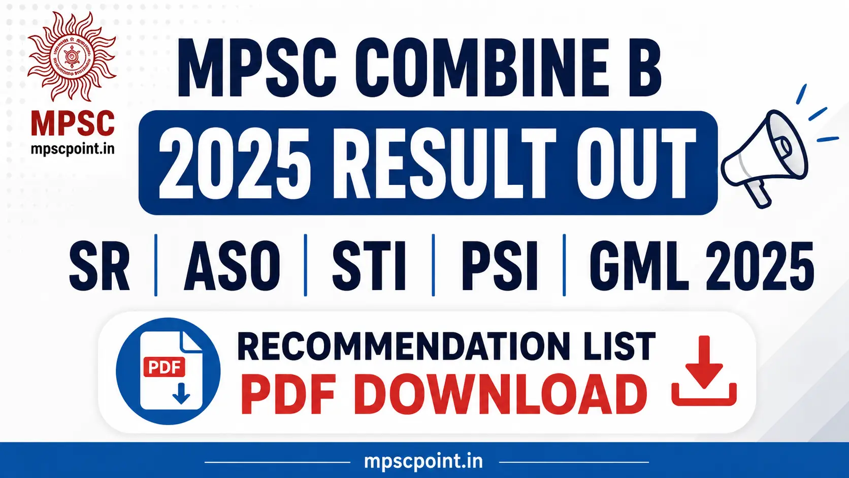 mpsc combine B 2025 result